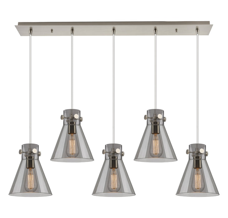 Innovations - 125-410-1PS-SN-G411-8SM - Six Light Linear Pendant - Downtown Urban - Brushed Satin Nickel