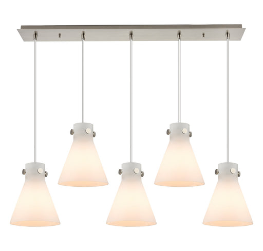 Innovations - 125-410-1PS-SN-G411-8WH - Nine Light Linear Pendant - Downtown Urban - Brushed Satin Nickel