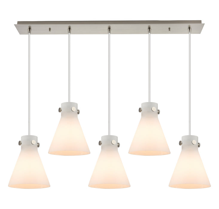 Innovations - 125-410-1PS-SN-G411-8WH - Nine Light Linear Pendant - Downtown Urban - Brushed Satin Nickel