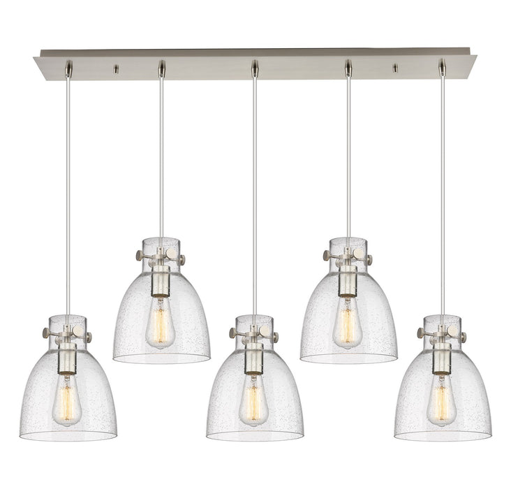 Innovations - 125-410-1PS-SN-G412-8SDY - Five Light Linear Pendant - Downtown Urban - Brushed Satin Nickel