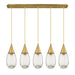 Innovations - 125-450-1P-BB-G450-6CL - LED Linear Pendant - Downtown Urban - Brushed Brass