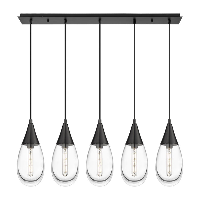 Innovations - 125-450-1P-BK-G450-6CL - LED Linear Pendant - Downtown Urban - Matte Black