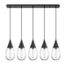 Innovations - 125-450-1P-BK-G450-6CL - LED Linear Pendant - Downtown Urban - Matte Black