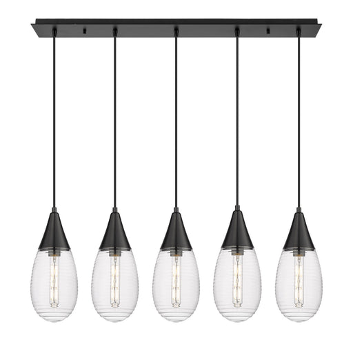 Innovations - 125-450-1P-BK-G450-6SCL - LED Linear Pendant - Downtown Urban - Matte Black