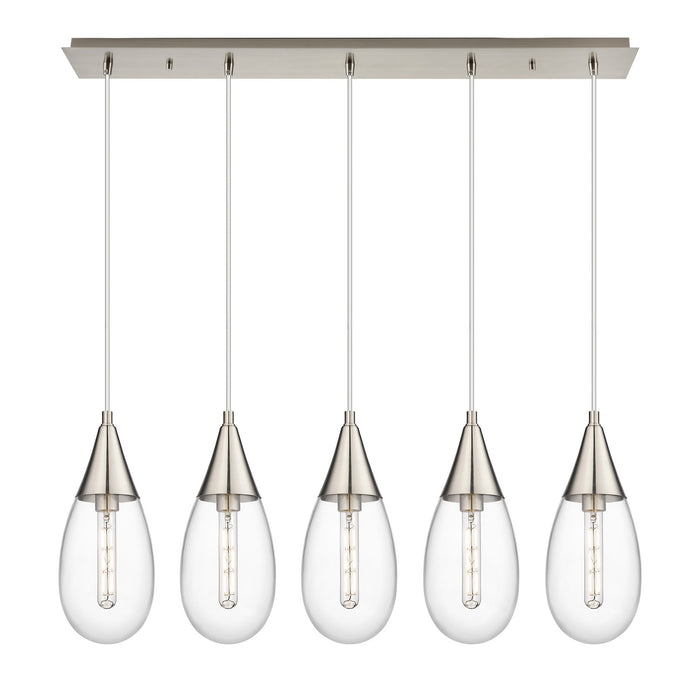 Innovations - 125-450-1P-SN-G450-6CL - LED Linear Pendant - Downtown Urban - Brushed Satin Nickel