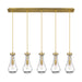 Innovations - 125-451-1P-BB-G451-5CL - LED Linear Pendant - Downtown Urban - Brushed Brass