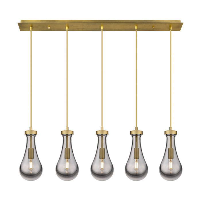 Innovations - 125-451-1P-BB-G451-5SM - LED Linear Pendant - Downtown Urban - Brushed Brass