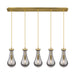 Innovations - 125-451-1P-BB-G451-5SM - LED Linear Pendant - Downtown Urban - Brushed Brass