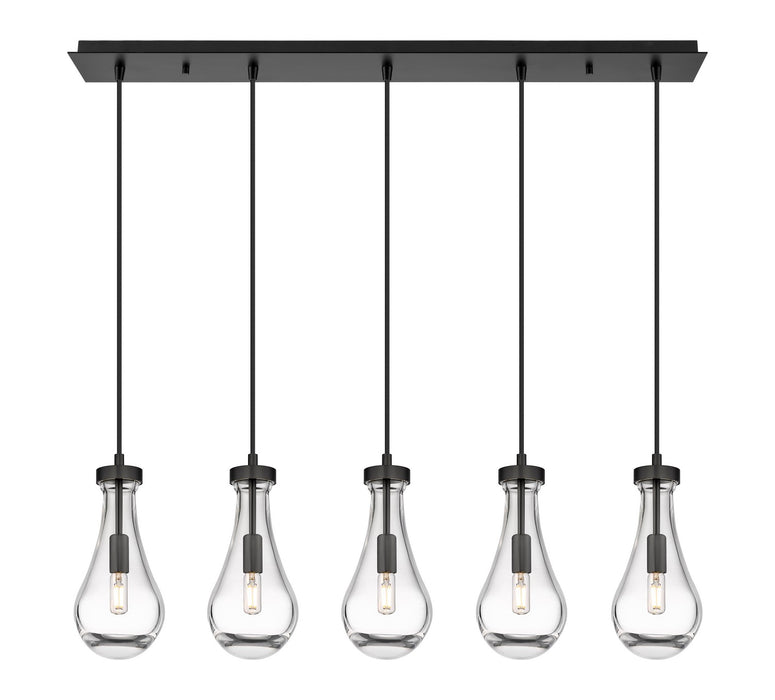 Innovations - 125-451-1P-BK-G451-5CL - LED Linear Pendant - Downtown Urban - Matte Black