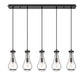 Innovations - 125-451-1P-BK-G451-5CL - LED Linear Pendant - Downtown Urban - Matte Black