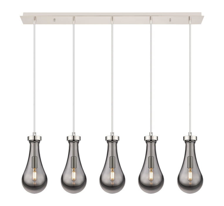 Innovations - 125-451-1P-PN-G451-5SM - LED Linear Pendant - Downtown Urban - Polished Nickel