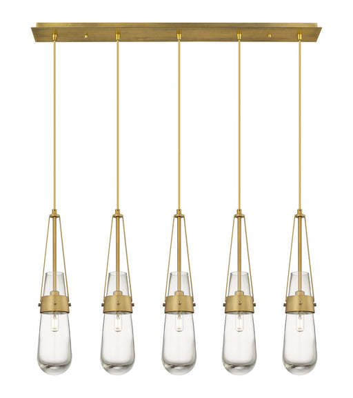 Innovations - 125-452-1P-BB-G452-4CL - LED Linear Pendant - Downtown Urban - Brushed Brass