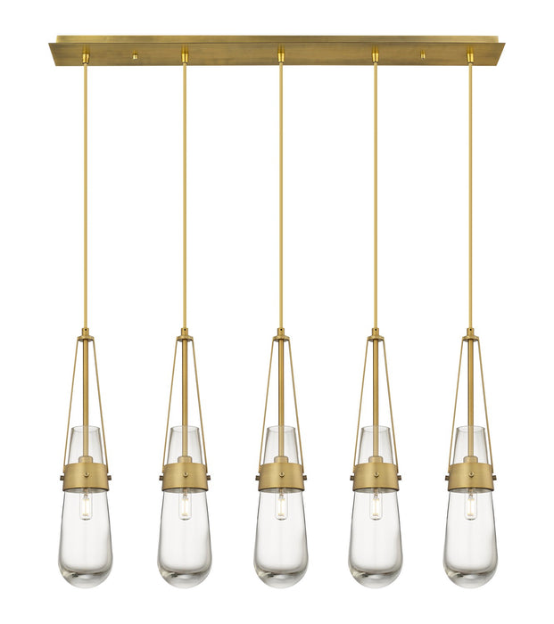 Innovations - 125-452-1P-BB-G452-4CL - LED Linear Pendant - Downtown Urban - Brushed Brass