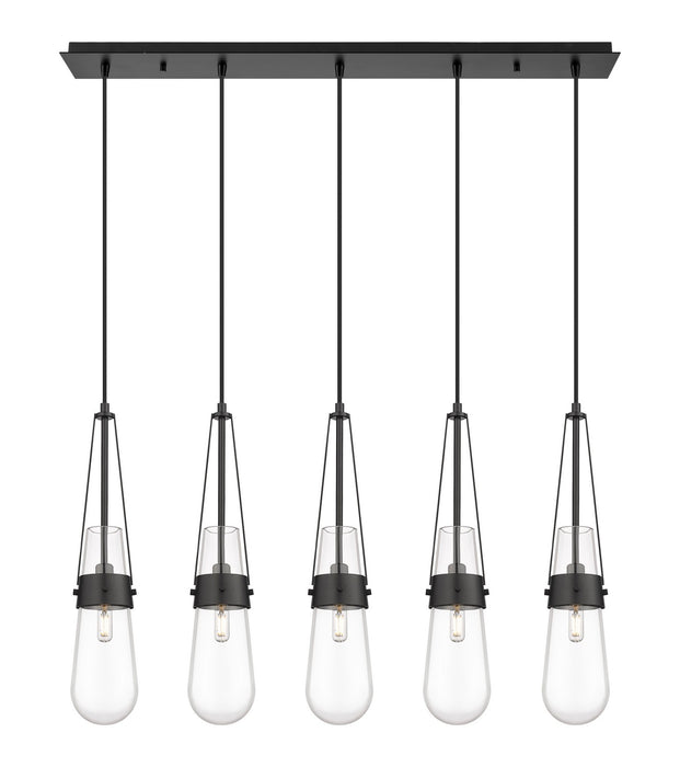 Innovations - 125-452-1P-BK-G452-4CL - LED Linear Pendant - Downtown Urban - Matte Black