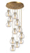 Innovations - 126-410-1PS-BB-G410-8SDY - 12 Light Pendant - Newton - Brushed Brass