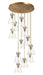 Innovations - 126-410-1PS-BB-G411-8SDY - 12 Light Pendant - Downtown Urban - Brushed Brass