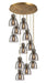 Innovations - 126-410-1PS-BB-G412-8SM - 12 Light Pendant - Downtown Urban - Brushed Brass