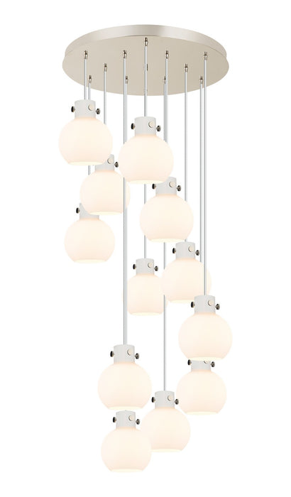 Innovations - 126-410-1PS-PN-G410-8WH - 12 Light Pendant - Newton - Polished Nickel