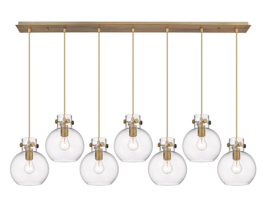 Innovations - 127-410-1PS-BB-G410-8CL - Six Light Linear Pendant - Downtown Urban - Brushed Brass