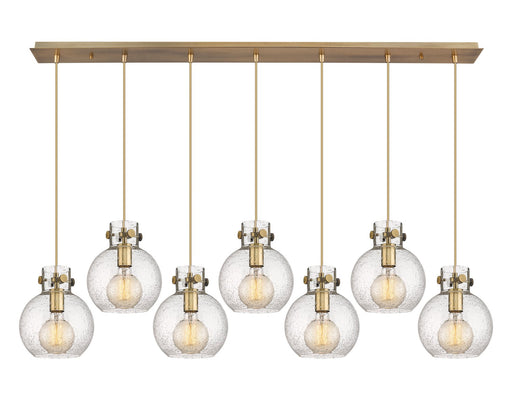 Innovations - 127-410-1PS-BB-G410-8SDY - Nine Light Linear Pendant - Newton - Brushed Brass