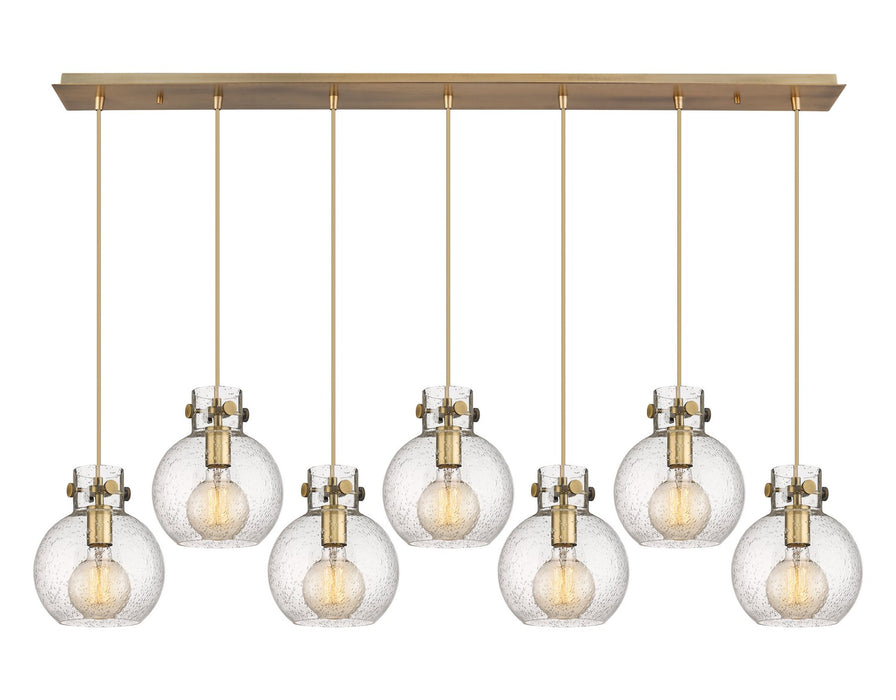 Innovations - 127-410-1PS-BB-G410-8SDY - Nine Light Linear Pendant - Newton - Brushed Brass