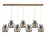 Innovations - 127-410-1PS-BB-G410-8SM - Two Light Linear Pendant - Newton - Brushed Brass