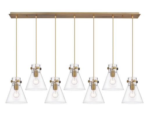 Innovations - 127-410-1PS-BB-G411-8CL - Eight Light Linear Pendant - Downtown Urban - Brushed Brass
