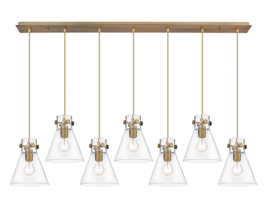 Innovations - 127-410-1PS-BB-G411-8CL - Eight Light Linear Pendant - Downtown Urban - Brushed Brass