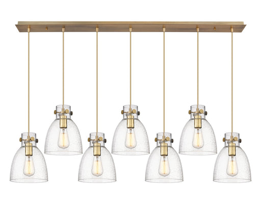 Innovations - 127-410-1PS-BB-G412-8SDY - Four Light Linear Pendant - Downtown Urban - Brushed Brass