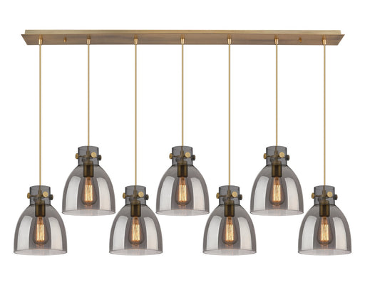 Innovations - 127-410-1PS-BB-G412-8SM - Seven Light Linear Pendant - Downtown Urban - Brushed Brass