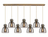 Innovations - 127-410-1PS-BB-G412-8SM - Seven Light Linear Pendant - Downtown Urban - Brushed Brass