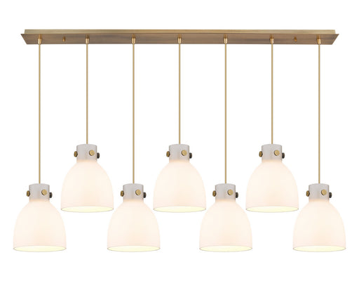 Innovations - 127-410-1PS-BB-G412-8WH - LED Linear Pendant - Downtown Urban - Brushed Brass