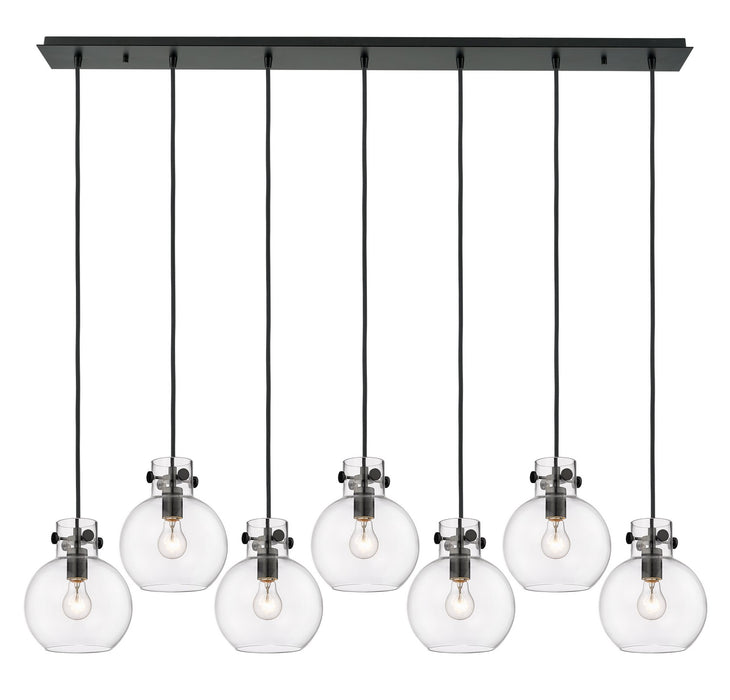 Innovations - 127-410-1PS-BK-G410-8CL - Three Light Linear Pendant - Downtown Urban - Matte Black