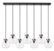 Innovations - 127-410-1PS-BK-G410-8CL - Three Light Linear Pendant - Downtown Urban - Matte Black