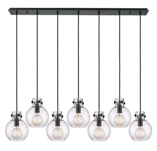 Innovations - 127-410-1PS-BK-G410-8SDY - Six Light Linear Pendant - Newton - Matte Black