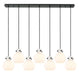 Innovations - 127-410-1PS-BK-G410-8WH - Two Light Linear Pendant - Newton - Matte Black