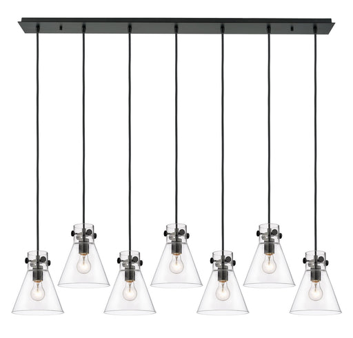 Innovations - 127-410-1PS-BK-G411-8CL - Five Light Linear Pendant - Downtown Urban - Matte Black