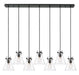 Innovations - 127-410-1PS-BK-G411-8CL - Five Light Linear Pendant - Downtown Urban - Matte Black