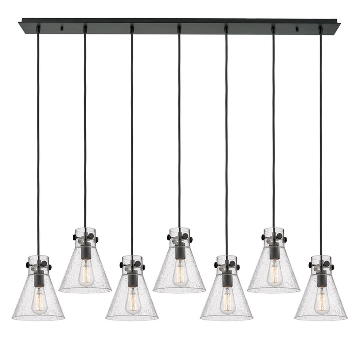 Innovations - 127-410-1PS-BK-G411-8SDY - Eight Light Linear Pendant - Downtown Urban - Matte Black