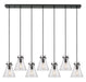 Innovations - 127-410-1PS-BK-G411-8SDY - Eight Light Linear Pendant - Downtown Urban - Matte Black