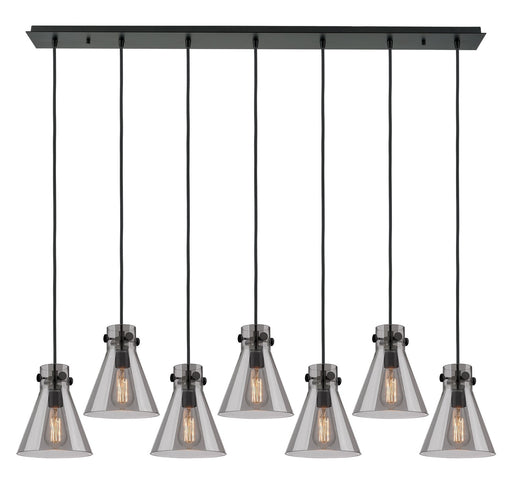 Innovations - 127-410-1PS-BK-G411-8SM - Two Light Linear Pendant - Downtown Urban - Matte Black