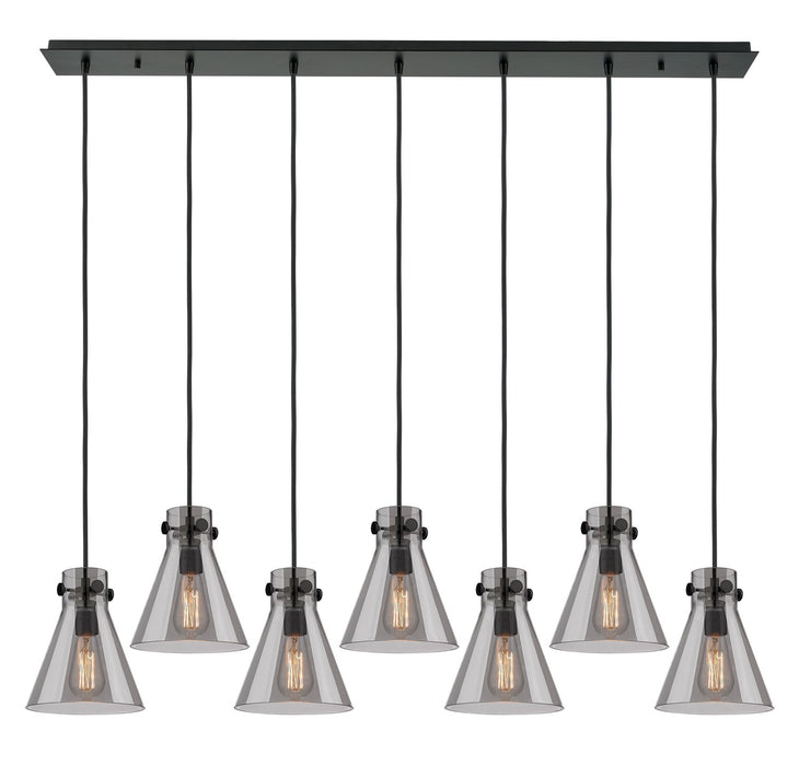 Innovations - 127-410-1PS-BK-G411-8SM - Two Light Linear Pendant - Downtown Urban - Matte Black