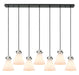 Innovations - 127-410-1PS-BK-G411-8WH - Five Light Linear Pendant - Downtown Urban - Matte Black