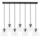 Innovations - 127-410-1PS-BK-G412-8CL - Eight Light Linear Pendant - Downtown Urban - Matte Black