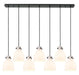 Innovations - 127-410-1PS-BK-G412-8WH - Seven Light Linear Pendant - Downtown Urban - Matte Black