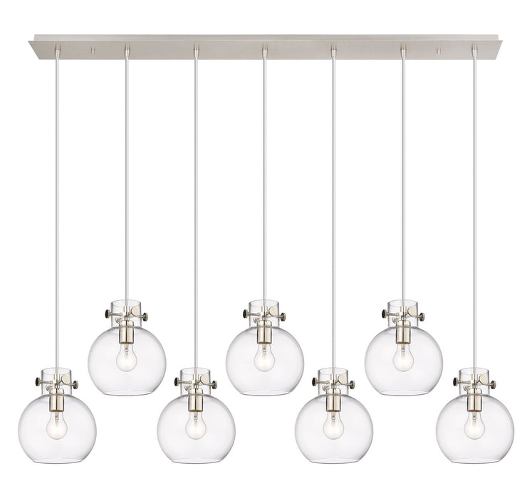 Innovations - 127-410-1PS-PN-G410-8CL - LED Linear Pendant - Newton - Polished Nickel