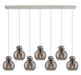 Innovations - 127-410-1PS-PN-G410-8SM - Six Light Linear Pendant - Newton - Polished Nickel