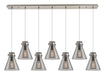 Innovations - 127-410-1PS-SN-G411-8SM - Six Light Linear Pendant - Downtown Urban - Brushed Satin Nickel