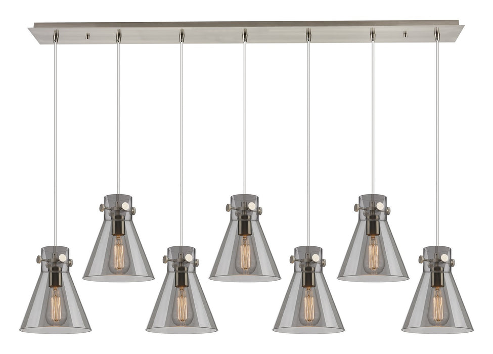 Innovations - 127-410-1PS-SN-G411-8SM - Six Light Linear Pendant - Downtown Urban - Brushed Satin Nickel