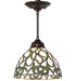 Meyda Tiffany - 159546 - One Light Mini Pendant - Grand Tulip Medallion - Mahogany Bronze